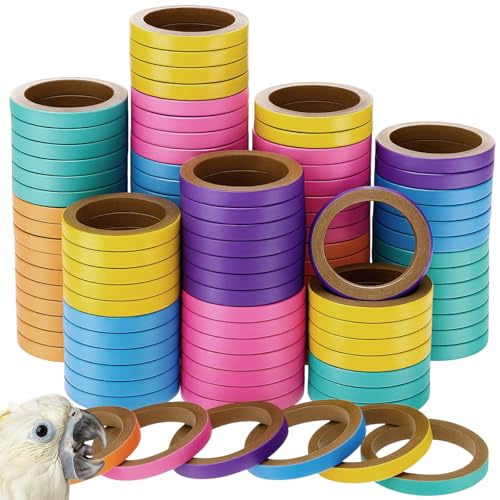 Simgoing Bagels Vogelspielzeug für Papageien, robuster Pappkern, Vogelspielzeug, Kauen, Zerkleinern, Futtersuche, Spielfuß, 6,3 cm, für kleine und mittelgroße Papageien, Mini-Aras, Graue Kakadus, 120 Simgoing Bagels Vogelspielzeug für Papageien, robuster Pappkern, Vogelspielzeug, Kauen, Zerkleinern, Futtersuche, Spielfuß, 6,3 cm, für kleine und mittelgroße Papageien, Mini-Aras, Graue Kakadus, 120 von Simgoing