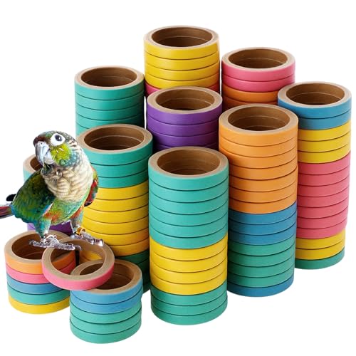 Simgoing Bagels Vogelspielzeug für Papageien, robuster Pappkern, Vogelspielzeug, Kauen, Zerkleinern, Futtersuche, Spielfuß, 6,3 cm, für kleine und mittelgroße Papageien, Mini-Aras, Graue Kakadus, 180 Simgoing Bagels Vogelspielzeug für Papageien, robuster Pappkern, Vogelspielzeug, Kauen, Zerkleinern, Futtersuche, Spielfuß, 6,3 cm, für kleine und mittelgroße Papageien, Mini-Aras, Graue Kakadus, 180 von Simgoing
