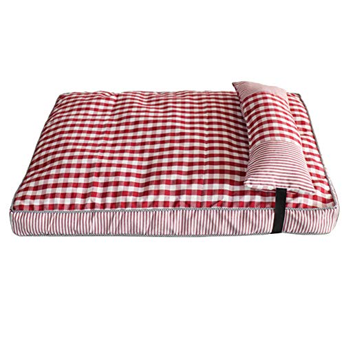 SimidunEUR Hundebett Hundematte Tierbett Hundsofa Hundkissen Waschbar，DunkelRot,S (65 * 45 * 8CM) von SimidunEUR