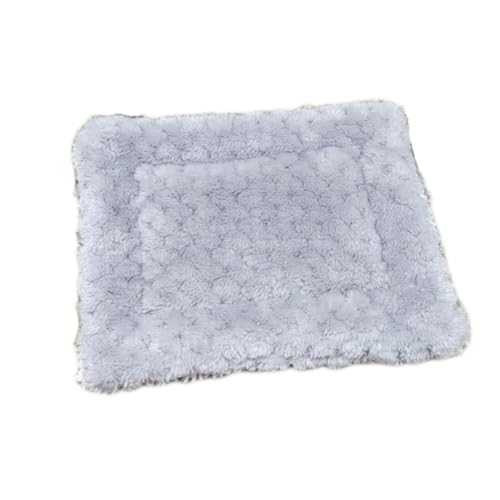 SimidunEUR Kleintier Plüschbett, Warme Katze Hunde Decke Schlafkissen Pet Pad Flauschige Flanell Fleecedecke Bettmatte für Meerschweinchen, Hamster, Kaninchen, Kätzchen, Häschen,Grau 2,26 * 33 cm von SimidunEUR