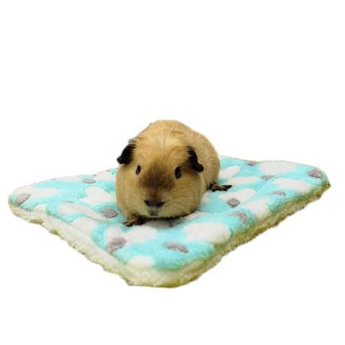 SimidunEUR Kleintier Plüschbett, Warme Katze Hunde Decke Schlafkissen Pet Pad Flauschige Flanell Fleecedecke Bettmatte für Meerschweinchen, Hamster, Kaninchen, Kätzchen, Häschen,Grün,15 * 20 cm von SimidunEUR