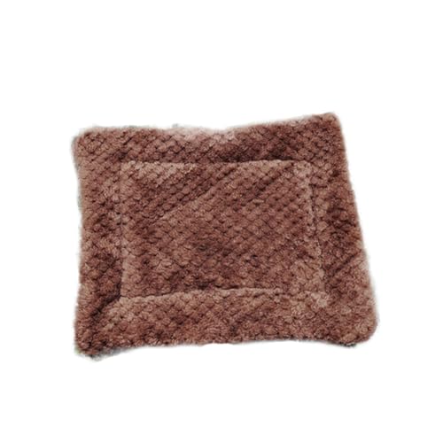 SimidunEUR Kleintier Plüschbett, Warme Katze Hunde Decke Schlafkissen Pet Pad Flauschige Flanell Fleecedecke Bettmatte für Meerschweinchen, Hamster, Kaninchen, Kätzchen, Häschen,Kaffee 3,15 * 20 cm von SimidunEUR