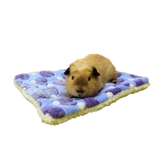 SimidunEUR Kleintier Plüschbett, Warme Katze Hunde Decke Schlafkissen Pet Pad Flauschige Flanell Fleecedecke Bettmatte für Meerschweinchen, Hamster, Kaninchen, Kätzchen, Häschen,Lila,26 * 33 cm von SimidunEUR