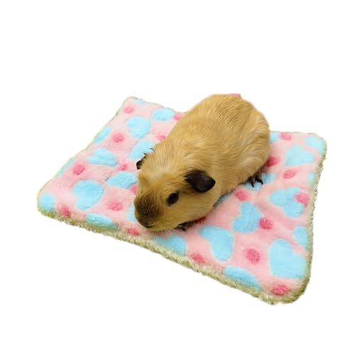 SimidunEUR Kleintier Plüschbett, Warme Katze Hunde Decke Schlafkissen Pet Pad Flauschige Flanell Fleecedecke Bettmatte für Meerschweinchen, Hamster, Kaninchen, Kätzchen, Häschen,Pink 1,15 * 20 cm von SimidunEUR