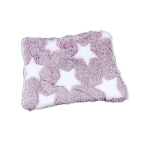 SimidunEUR Kleintier Plüschbett, Warme Katze Hunde Decke Schlafkissen Pet Pad Flauschige Flanell Fleecedecke Bettmatte für Meerschweinchen, Hamster, Kaninchen, Kätzchen, Häschen,Pink 2,26 * 33 cm von SimidunEUR