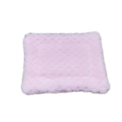 SimidunEUR Kleintier Plüschbett, Warme Katze Hunde Decke Schlafkissen Pet Pad Flauschige Flanell Fleecedecke Bettmatte für Meerschweinchen, Hamster, Kaninchen, Kätzchen, Häschen,Pink 3,15 * 20 cm von SimidunEUR