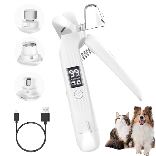 Simpeak 2 in 1 Krallenpflege für Hunde, Nagelknipser für Katzen, Elektrisch Krallenschleifer mit LED Licht, Wiederaufladbare Nagelschere Trimmer Nagelfeile für Verschiedene Körpertypen Haustier Simpeak 2 in 1 Krallenpflege für Hunde, Nagelknipser für Katzen, Elektrisch Krallenschleifer mit LED Licht, Wiederaufladbare Nagelschere Trimmer Nagelfeile für Verschiedene Körpertypen Haustier von Simpeak