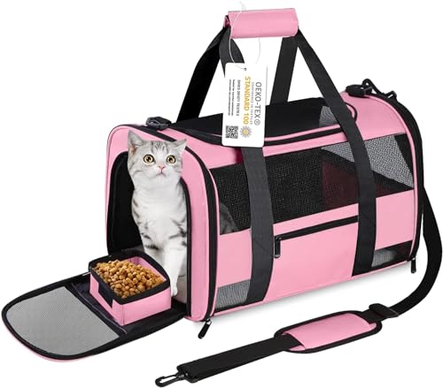 Simpelg Katzentragetasche, Hundetragetasche, Haustier-Transporttasche für kleine Hunde, mittelgroße Katzen, Welpen unter 6,8 kg, TSA-Airline zugelassene Tragetasche, weiche Seiten, Hundetragetasche, von Simpelg