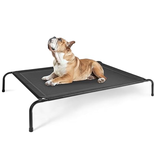 Simple Deluxe Kühlendes erhöhtes Hundebett, erhöhtes tragbares Hundebett, rutschfeste Füße, langlebig, tragbar, für drinnen und draußen, Haustier-Hängematte, 124 x 80 x 20 cm, Schwarz Simple Deluxe Kühlendes erhöhtes Hundebett, erhöhtes tragbares Hundebett, rutschfeste Füße, langlebig, tragbar, für drinnen und draußen, Haustier-Hängematte, 124 x 80 x 20 cm, Schwarz von Simple Deluxe