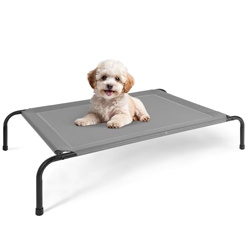 Simple Deluxe Kühlendes erhöhtes Hundebett, erhöhtes tragbares Hundebett, rutschfeste Füße, langlebig, tragbar, für drinnen und draußen, Haustier-Hängemattenbett, 106 x 64 x 20 cm, Grau Simple Deluxe Kühlendes erhöhtes Hundebett, erhöhtes tragbares Hundebett, rutschfeste Füße, langlebig, tragbar, für drinnen und draußen, Haustier-Hängemattenbett, 106 x 64 x 20 cm, Grau von Simple Deluxe