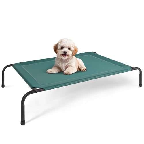 Simple Deluxe Kühlendes erhöhtes Hundebett, erhöhtes tragbares Hundebett, rutschfeste Füße, langlebig, tragbar, für drinnen und draußen, Haustier-Hängemattenbett, 106 x 64 x 20 cm, Grün Simple Deluxe Kühlendes erhöhtes Hundebett, erhöhtes tragbares Hundebett, rutschfeste Füße, langlebig, tragbar, für drinnen und draußen, Haustier-Hängemattenbett, 106 x 64 x 20 cm, Grün von Simple Deluxe