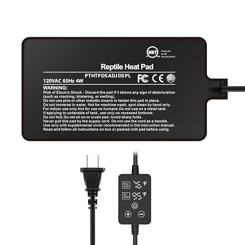 Simple Deluxe Reptilien-Heizkissen mit verstellbarem Thermostat, 10,2 x 17,8 cm, 4 W, für Schildkröten, Eidechsen, Frösche und andere Reptilien Simple Deluxe Reptilien-Heizkissen mit verstellbarem Thermostat, 10,2 x 17,8 cm, 4 W, für Schildkröten, Eidechsen, Frösche und andere Reptilien von Simple Deluxe