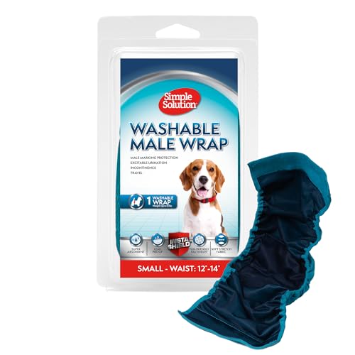 Simple Solution waschbare Hundewindeln für Rüden | Saugfähige Wickel für Rüden mit auslaufsicherer Passform | Erregtes Urinieren, Inkontinenz oder Markierung des Rüden | 1x kleine Windel Simple Solution waschbare Hundewindeln für Rüden | Saugfähige Wickel für Rüden mit auslaufsicherer Passform | Erregtes Urinieren, Inkontinenz oder Markierung des Rüden | 1x kleine Windel von Simple Solution
