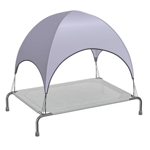 Simple Trending Hochbett für große Hunde mit Baldachin, wasserdichtes L-Haustierbett, atmungsaktiv, großes Bett, Belastung 136 kg, Grau Simple Trending Hochbett für große Hunde mit Baldachin, wasserdichtes L-Haustierbett, atmungsaktiv, großes Bett, Belastung 136 kg, Grau von Simple Trending