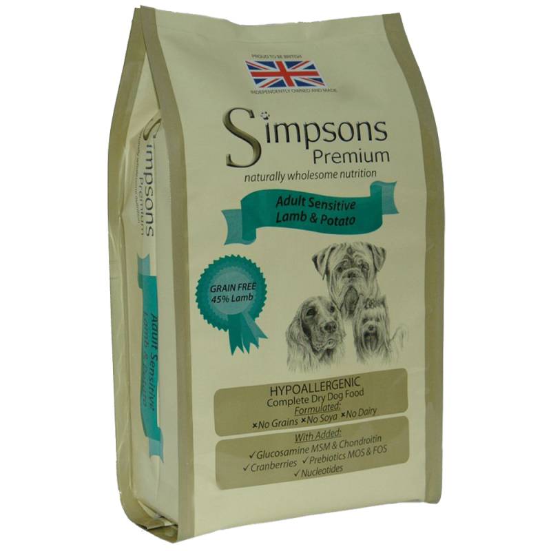 Simpsons Premium Adult Sensitive Lamm & Kartoffel - Sparpaket: 2 x 12 kg von Simpsons Premium