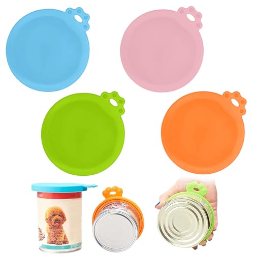 Simsky Tierfutter-Dosendeckel, 4er-Pack Silikon Dosendeckel Hundefutter Silikon-Deckel für Tierfutterdosen, Mehrweg Deckel für Futteraufbewahrung Hund Katzenfutter Simsky Tierfutter-Dosendeckel, 4er-Pack Silikon Dosendeckel Hundefutter Silikon-Deckel für Tierfutterdosen, Mehrweg Deckel für Futteraufbewahrung Hund Katzenfutter von Simsky