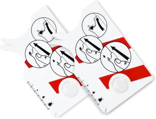 Zeckenkarte mit Lupe, 2 Stück, Zeckenentferner für Mensch und Haustier Zeckenkarte mit Lupe, 2 Stück, Zeckenentferner für Mensch und Haustier von Simsky