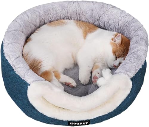 Katzennest Bett Haustier Warmes Nest Geräumige Katzenzelte für Indoor-Katzen waschbar - 2 in 1 Haustierbedarf Katzenbetten & Möbel Tiefer Schlaf Bequem Für Haustiere Katzen Welpen (Größe : M-7,5 kg) von SinSed
