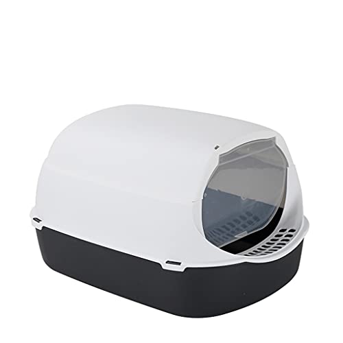 SinSed Closed Cat Toilet: Efficient and Easy-to-Clean Plastic Litter Box with Scoop - Black von SinSed