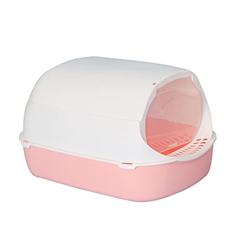 SinSed Closed Design Cat Litter Box Set with Scoop - Convenient and Hygienic Toilet Solution for Your Feline Companion (Pink) von SinSed