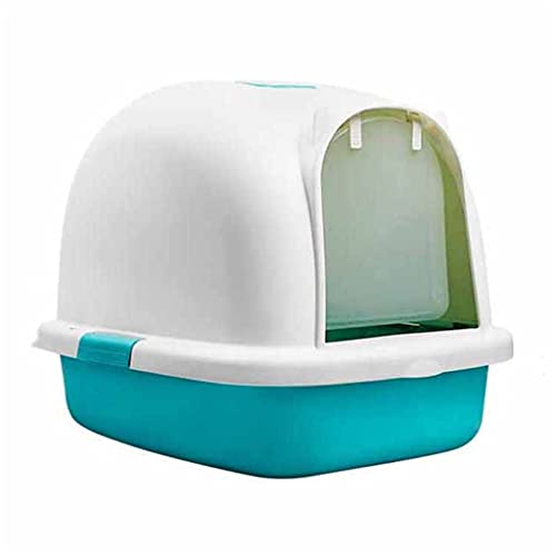 SinSed Durable Splash-Proof Closed Litter Box for Big Cats - Blue von SinSed