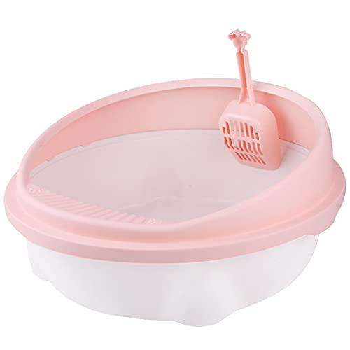 SinSed Kunststoff-Haustier-WC-Bettpfanne: Spritzwassergeschützt, gemütlich und leicht zu reinigen – ideal für Katzen und Hunde (Rosa, klein) von SinSed