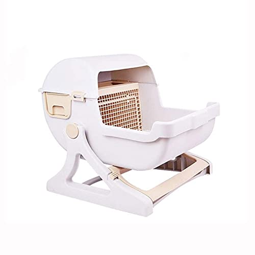 SinSed Luxus-Smart-Katzentoilette mit Klappdeckel – ultimative Katzentoilette für einfache Reinigung und Bequeme Ruhe von SinSed