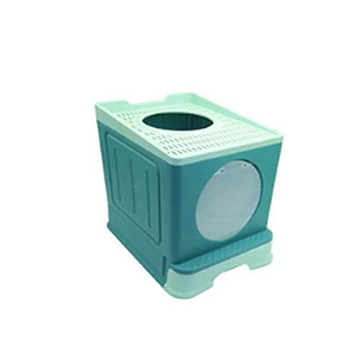 SinSed Pet-Sized Enclosed Indoor Toilet: Top Entry, Foldable Drawer, Plastic Sand Box, Bedpan, and Cleaning Basin (Color: A) von SinSed