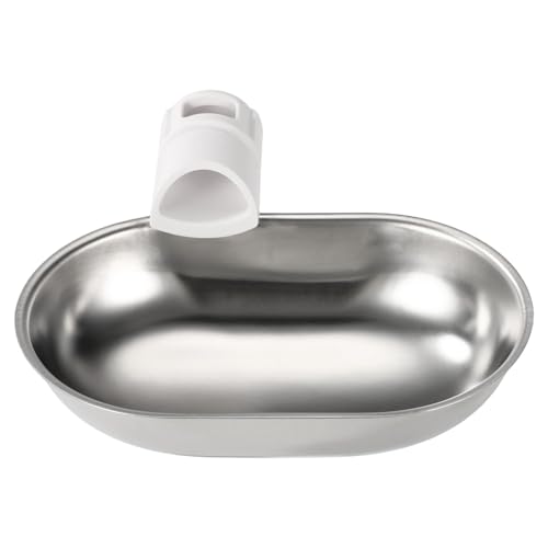 Intelligenter Wasserbrunnen Haustiere, Edelstahl Automatischer Wasserspender Haustiere Abwassertrennung Fütterungs Schüssel für YSJ250424US Katzen Hunde (Silber) von Sinbana