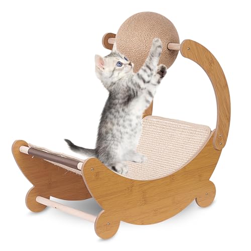 Sinbide Katzen Kratzbrett,Kratzmatten,Gebogenes Kratzpappe für Katzen mit Katzenkratzball,Abriebfestes Katzenkratzbret, Katzenkratzmöbel aus hochwertigem Sisal,Geeignet für drinnen, Großes Format Sinbide Katzen Kratzbrett,Kratzmatten,Gebogenes Kratzpappe für Katzen mit Katzenkratzball,Abriebfestes Katzenkratzbret, Katzenkratzmöbel aus hochwertigem Sisal,Geeignet für drinnen, Großes Format von Sinbide