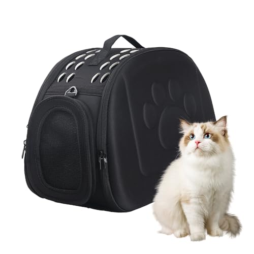 Transporttasche für Haustiere, für Hunde, Katzen, Kaninchen, atmungsaktiv, zerlegbar, waschbar (schwarz) von Sinbide
