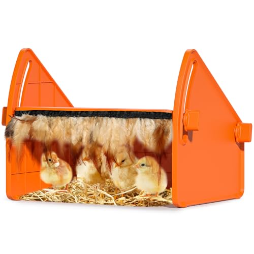 Sindarhor Heizplatte für Entchen, verstellbares Bruthaus, um Geflügel warm zu halten (Orange) von Sindarhor