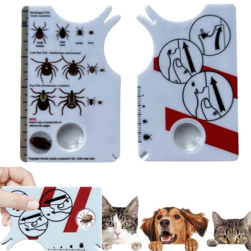 Ti/ck-Karte für Menschen, Ti/ck-Karten mit Lupe, Ti/ck-Karte mit Skala, Vergrößerungsglas, Tic/K-Entferner für Hunde und Katzen, ermöglicht einfaches Entfernen von Zecken/cks, tragbares Werkzeug zum Ti/ck-Karte für Menschen, Ti/ck-Karten mit Lupe, Ti/ck-Karte mit Skala, Vergrößerungsglas, Tic/K-Entferner für Hunde und Katzen, ermöglicht einfaches Entfernen von Zecken/cks, tragbares Werkzeug zum von SingHao