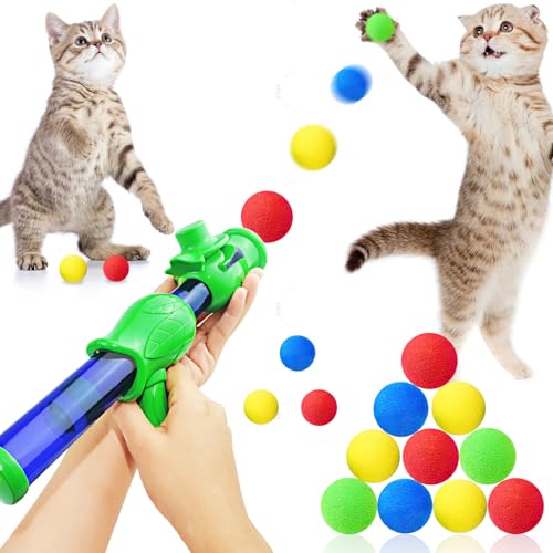 Sinofort Katzenspielzeug Ball Pistole,Katzenspielzeug Bälle Werfer Cat Toy für Katzen und Kätzchen,Spielzeug für Indoor Haustier Katzen Hunde,Cat Toy Gun Sinofort Katzenspielzeug Ball Pistole,Katzenspielzeug Bälle Werfer Cat Toy für Katzen und Kätzchen,Spielzeug für Indoor Haustier Katzen Hunde,Cat Toy Gun von Sinofort