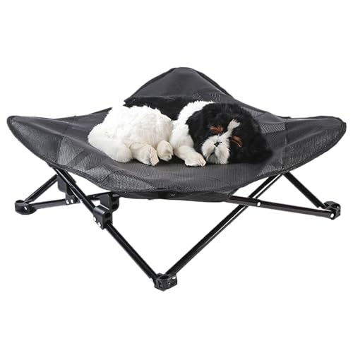 Sionhiuo Erhöhte Hundebetten | Klappbarer Hunde Gitterrost Bett | Waschbare Atmungsaktive Hängematte Hundekorb | Für Indoor Haus Garten Outdoor Reisen von Sionhiuo