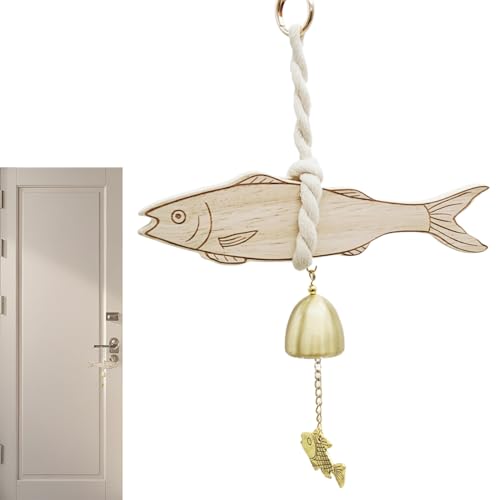 Sionhiuo Läuteglocke Für Türöffnung, Rustikales Holz Läutewerk, Fisch Design Für Café Wohnung Laden Studio Sionhiuo Läuteglocke Für Türöffnung, Rustikales Holz Läutewerk, Fisch Design Für Café Wohnung Laden Studio von Sionhiuo