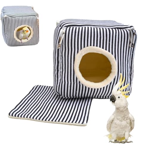 Sionhiuo Nymphensittichnest | Vogelhaus, Baumwolle, waschbar, Schuppen, Hüttenkäfig, Wintervogelnest, Vogelhängematte, niedliches Hamsterschlafzelt, Sittichzubehör, warm für Wellensittiche, Lovebird Sionhiuo Nymphensittichnest | Vogelhaus, Baumwolle, waschbar, Schuppen, Hüttenkäfig, Wintervogelnest, Vogelhängematte, niedliches Hamsterschlafzelt, Sittichzubehör, warm für Wellensittiche, Lovebird von Sionhiuo