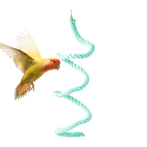Sionhiuo Papageienseilbarsch, Vogelseilbarsch, Flexible Vogelschwankungen für Papageien Cockatiel Peony, Macaw Swing Ladder Bite-resistente Flexible Standstock von Sionhiuo