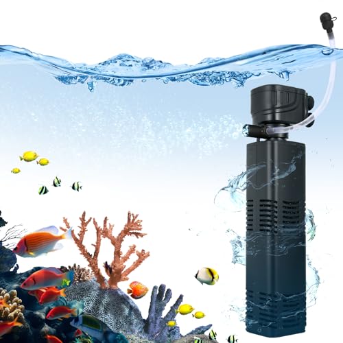 Siowid Aquarium-Innenfilter 370 GPH für kleine Aquarien, Tauchfilter von Siowid