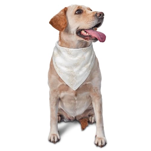 Hundehalstuch, Motiv: Blätter, Beige – für Jungen und Mädchen, waschbar, großes Hundehalstuch, verstellbares Katzen-Halstuch, Hundezubehör, Dreieck, Geburtstagsgeschenk, Geschenk für Haustiere Hundehalstuch, Motiv: Blätter, Beige – für Jungen und Mädchen, waschbar, großes Hundehalstuch, verstellbares Katzen-Halstuch, Hundezubehör, Dreieck, Geburtstagsgeschenk, Geschenk für Haustiere von Sipeigyd