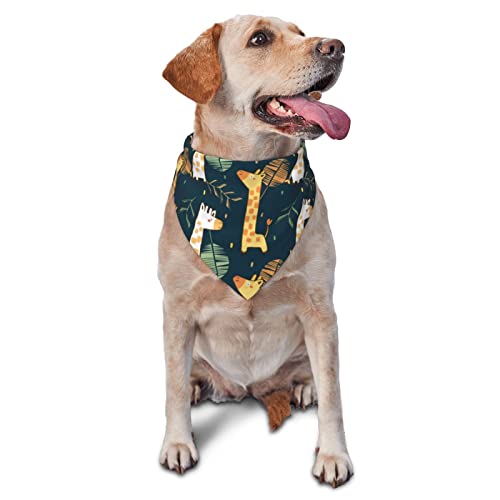 Hundehalstuch, Motiv: Cartoon-Giraffen, für Sommer, Geburtstag, verstellbar, für Jungen und Mädchen, hochwertiges Haustier-Hundebekleidung und Zubehör, waschbar, Dreieckstuch für Haustiere Hundehalstuch, Motiv: Cartoon-Giraffen, für Sommer, Geburtstag, verstellbar, für Jungen und Mädchen, hochwertiges Haustier-Hundebekleidung und Zubehör, waschbar, Dreieckstuch für Haustiere von Sipeigyd