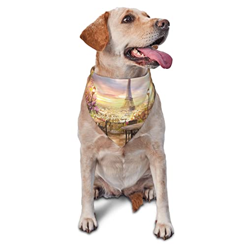 Hundehalstuch, Motiv: Paris Tower, für Sommer, Geburtstag, verstellbar, für Jungen und Mädchen, hochwertig, waschbar, dreieckig, für Haustiere Hundehalstuch, Motiv: Paris Tower, für Sommer, Geburtstag, verstellbar, für Jungen und Mädchen, hochwertig, waschbar, dreieckig, für Haustiere von Sipeigyd