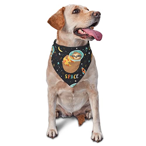 Hundehalstuch, Motiv: Weltraum-Faultiere, für Sommer, Geburtstag, verstellbar, für Jungen und Mädchen, hochwertiges Haustier-Hundebekleidung und Zubehör, waschbar, Dreieckstuch für Haustiere Hundehalstuch, Motiv: Weltraum-Faultiere, für Sommer, Geburtstag, verstellbar, für Jungen und Mädchen, hochwertiges Haustier-Hundebekleidung und Zubehör, waschbar, Dreieckstuch für Haustiere von Sipeigyd