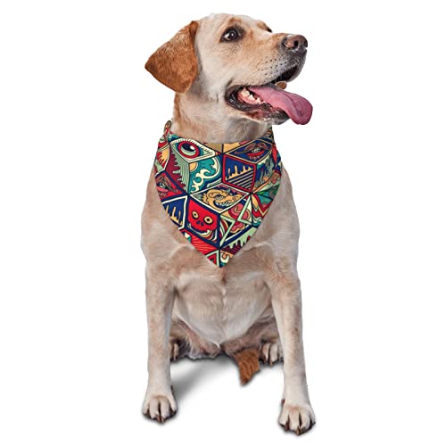 Hundehalstücher mit abstraktem Muster, für Sommer, Geburtstag, verstellbar, für Jungen und Mädchen, hochwertiges Haustier-Hundebekleidung und Zubehör, waschbar, Dreieckstuch für Haustiere Hundehalstücher mit abstraktem Muster, für Sommer, Geburtstag, verstellbar, für Jungen und Mädchen, hochwertiges Haustier-Hundebekleidung und Zubehör, waschbar, Dreieckstuch für Haustiere von Sipeigyd