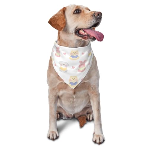 Hundehalstücher mit niedlichem Tier und Herz, waschbar, großes Hundehalstuch, verstellbares Katzen-Halstuch, Hundezubehör, Dreieck, Geburtstagsgeschenk, Geschenk für Haustiere Hundehalstücher mit niedlichem Tier und Herz, waschbar, großes Hundehalstuch, verstellbares Katzen-Halstuch, Hundezubehör, Dreieck, Geburtstagsgeschenk, Geschenk für Haustiere von Sipeigyd