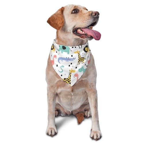 Hundehalstücher mit niedlichen Wildtieren – Hundehalstuch, waschbar, großes Hundehalstuch, verstellbares Katzen-Halstuch, Hundezubehör, Dreieck, Geburtstagsgeschenk, Geschenk für Haustiere Hundehalstücher mit niedlichen Wildtieren – Hundehalstuch, waschbar, großes Hundehalstuch, verstellbares Katzen-Halstuch, Hundezubehör, Dreieck, Geburtstagsgeschenk, Geschenk für Haustiere von Sipeigyd