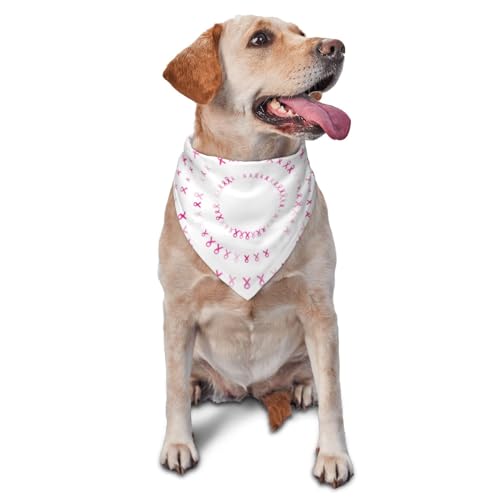 Sipeigyd Brustkrebs-Bewusstsein (4) – 1 x waschbares Hundeschal, dreieckig, verstellbar, für Welpen, Bandana, Lätzchen, Taschentuch für Mädchen oder Jungen, mittelgroße und große Hunde und Katzen von Sipeigyd