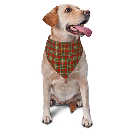 Sipeigyd Dreieckstuch für Haustiere, Clan Chattan, Schottenkaro, Haustier-Kleidungszubehör, karierter Haustier-Schal, für kleine bis große Hunde und Katzen von Sipeigyd