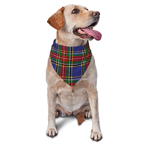 Sipeigyd Dreieckstuch für Haustiere, Schottischer Clan, Macbeth, Schottenkaro, Haustier-Kleidungszubehör, karierter Haustier-Schal, für kleine bis große Hunde und Katzen von Sipeigyd