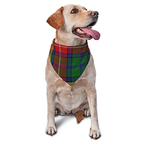 Sipeigyd Dreieckstuch für Haustiere, Taste of Scotland Clan, Buchanan, Schottenkaro, Haustierkleidung, Zubehör, kariert, für kleine bis große Hunde und Katzen von Sipeigyd